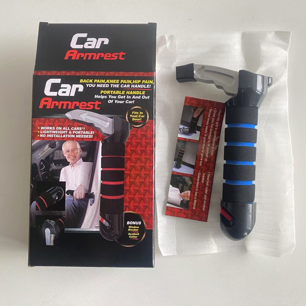 Martillo de Seguridad Multifuncional para Coche con Linterna